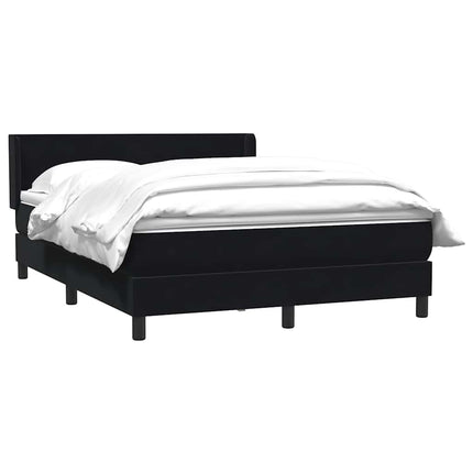 kontinentalseng med madras 160x210 cm fløjl sort