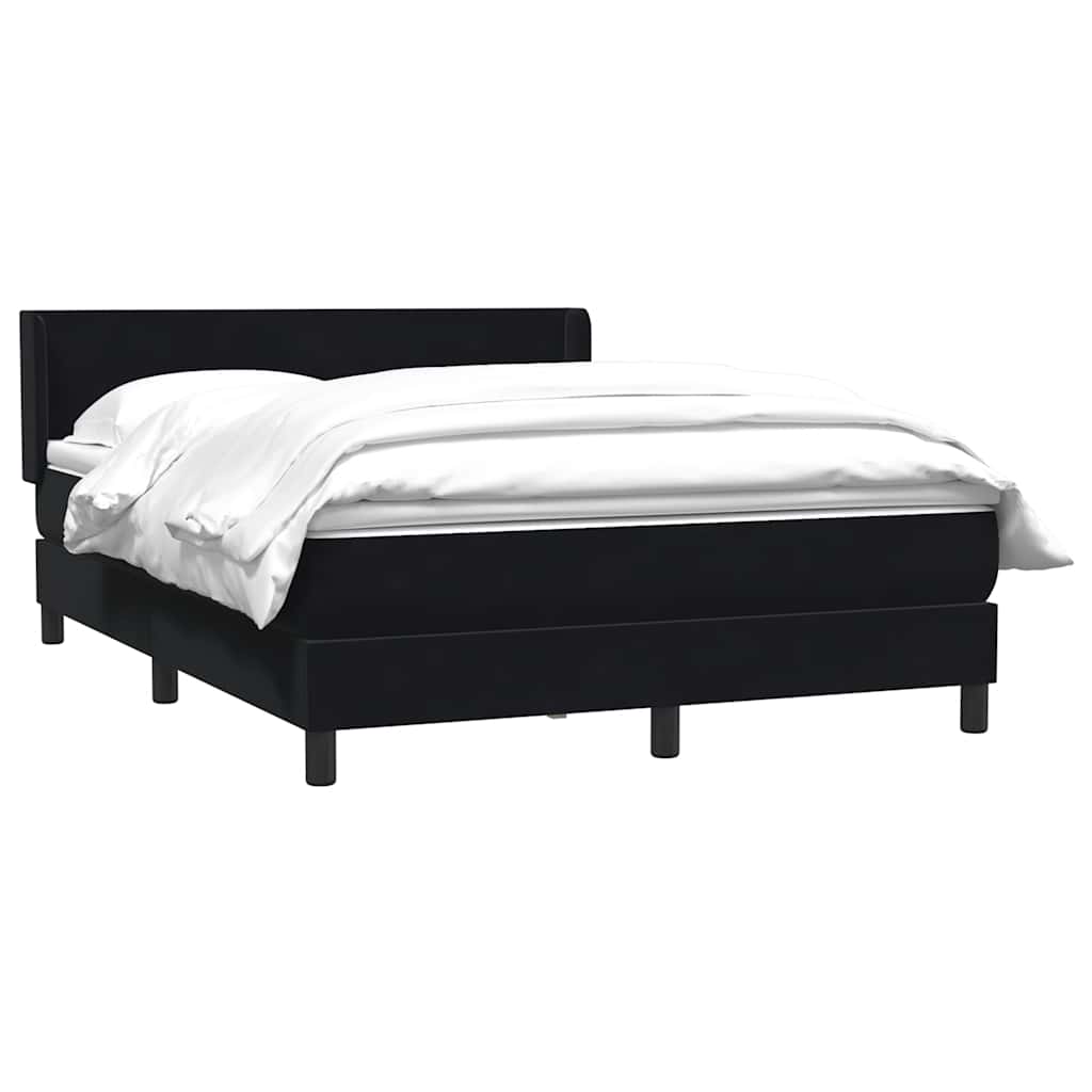 kontinentalseng med madras 160x210 cm fløjl sort