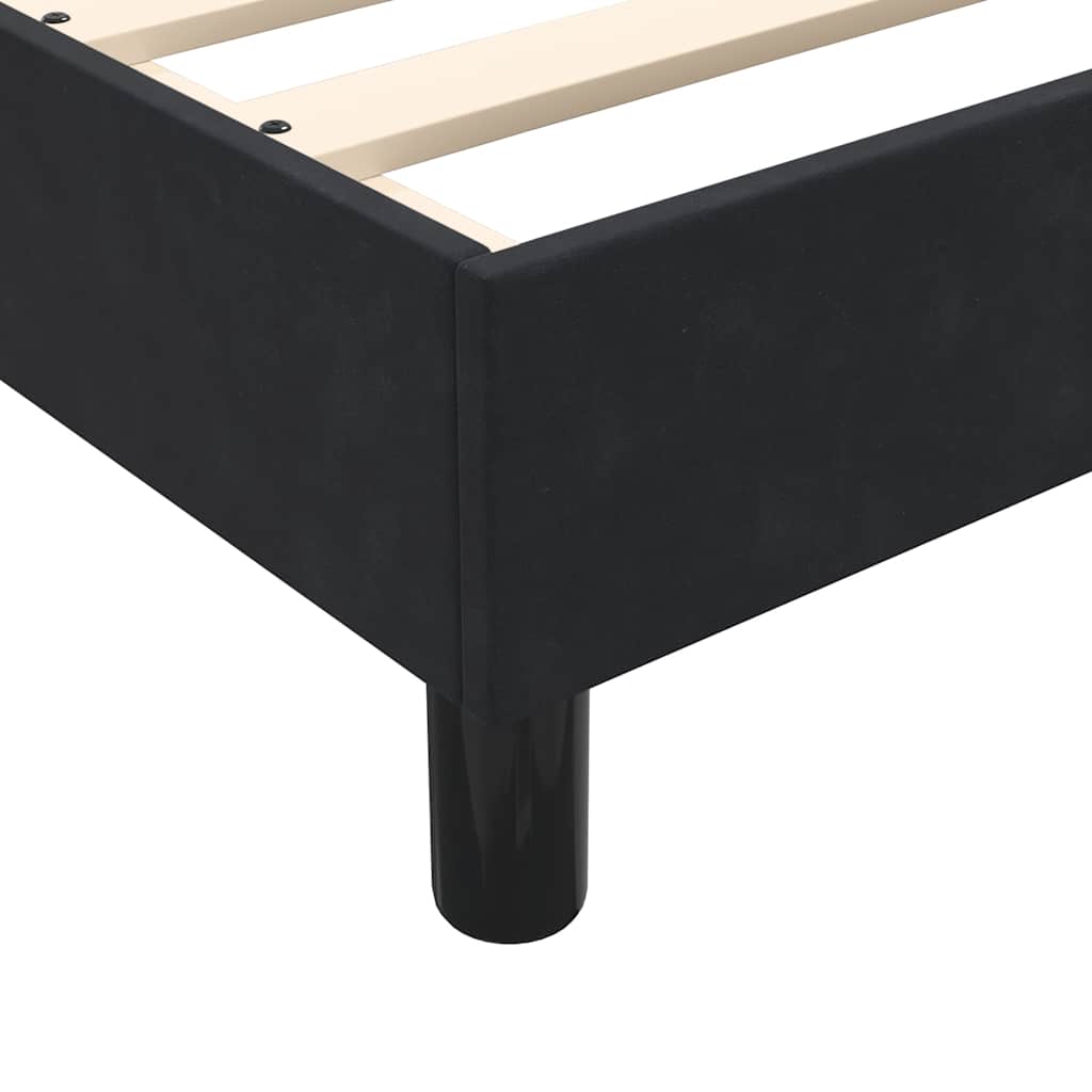 kontinentalseng med madras 160x210 cm fløjl sort