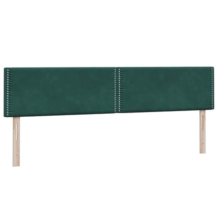 kontinentalseng med madras 180x220 cm fløjl mørkegrøn