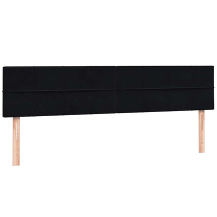kontinentalseng med madras 200x220 cm fløjl sort