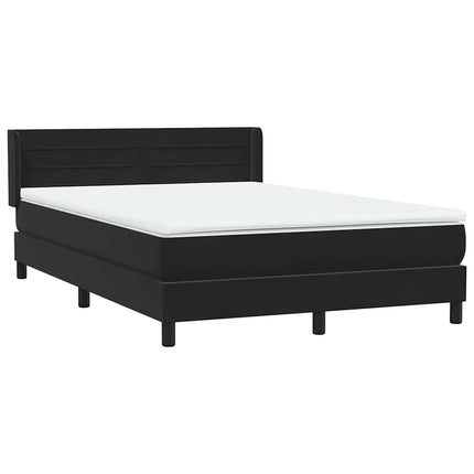 kontinentalseng med madras 160x210 cm fløjl sort