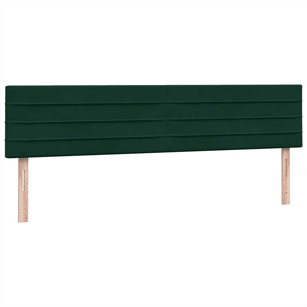 kontinentalseng med madras 180x220 cm fløjl mørkegrøn