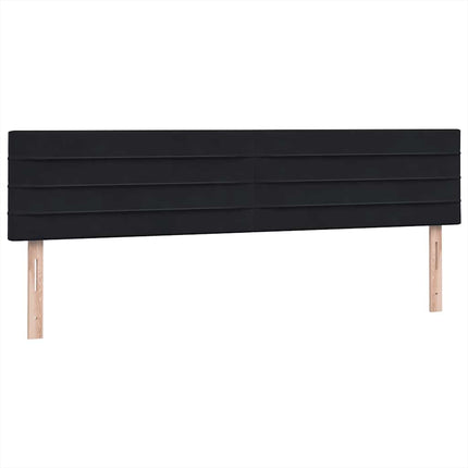 kontinentalseng med madras 200x220 cm fløjl sort