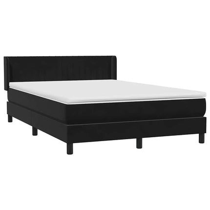 kontinentalseng med madras 160x210 cm fløjl sort