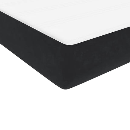 kontinentalseng med madras 160x210 cm fløjl sort