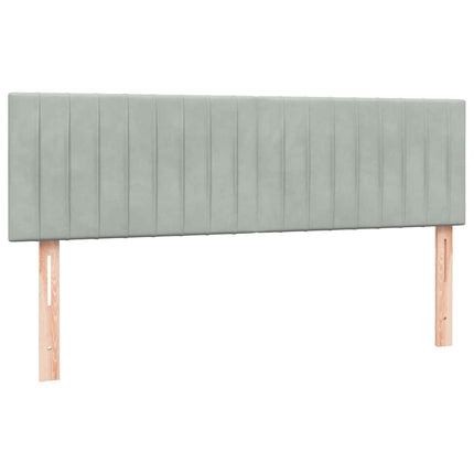 kontinentalseng med madras 160x220 cm fløjl lysegrå