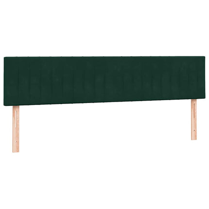 kontinentalseng med madras 180x220 cm fløjl mørkegrøn