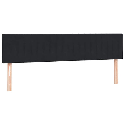 kontinentalseng med madras 200x220 cm fløjl sort