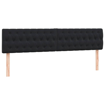 kontinentalseng med madras 200x220 cm fløjl sort