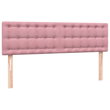 kontinentalseng med madras 140x210 cm fløjl lyserød