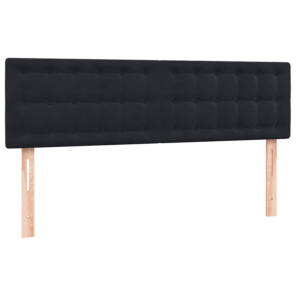 kontinentalseng med madras 160x210 cm fløjl sort