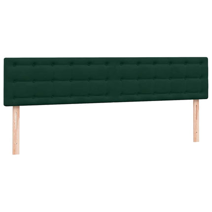 kontinentalseng med madras 180x220 cm fløjl mørkegrøn