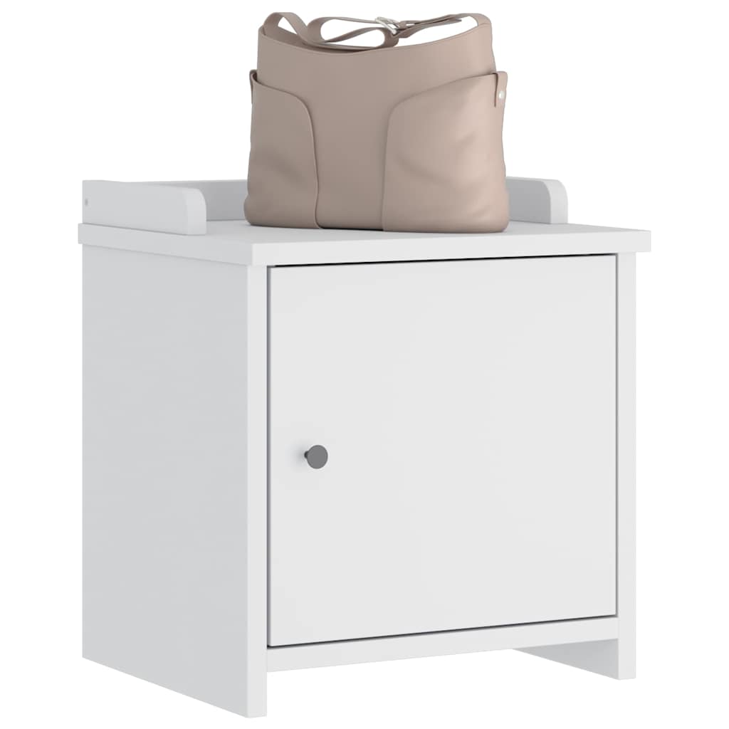 entrébænk SANDNES 45x40x50 cm massivt fyrretræ hvid billede