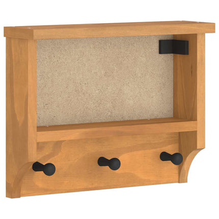 væghængt knagerække SANDNES 45x12x35 cm massivt fyrretræ