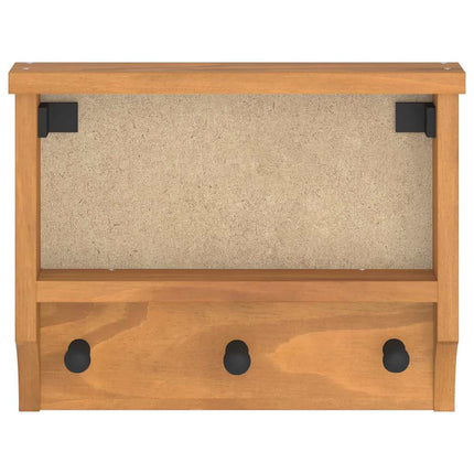 væghængt knagerække SANDNES 45x12x35 cm massivt fyrretræ