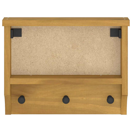 væghængt knagerække SANDNES 45x12x35 cm massivt fyrretræ