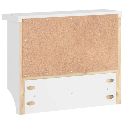 væghængt knagerække SANDNES 45x12x35 cm massivt fyrretræ hvid