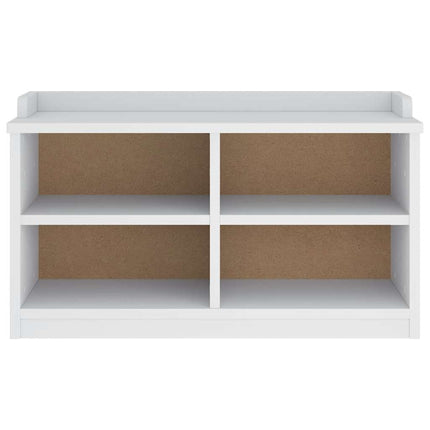 entrébænk SANDNES 87x40x50 cm massivt fyrretræ hvid