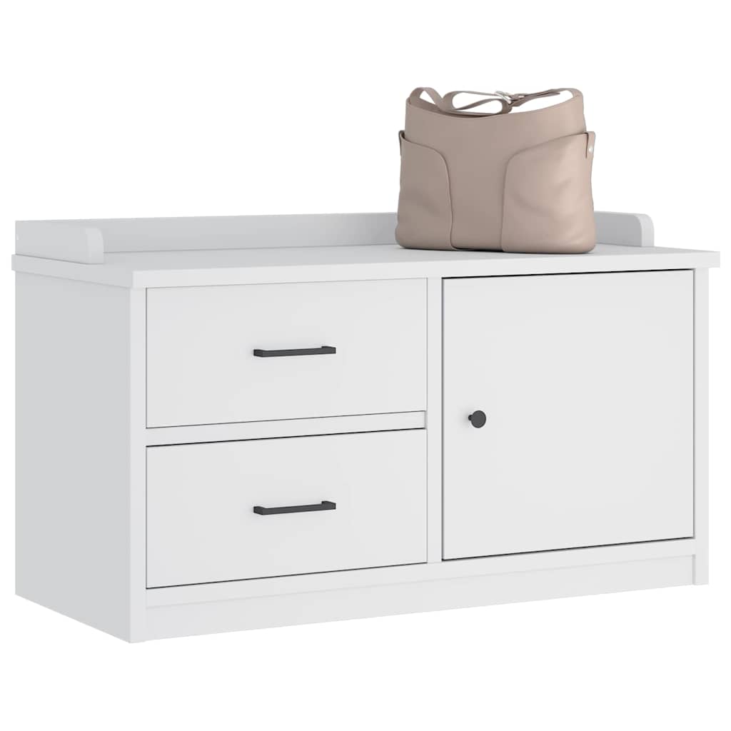 Entrébænk Sandnes 87X40X50 Cm Massivt Fyrretræ - Hvid