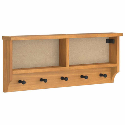 væghængt knagerække SANDNES 87x12x35 cm massivt fyrretræ