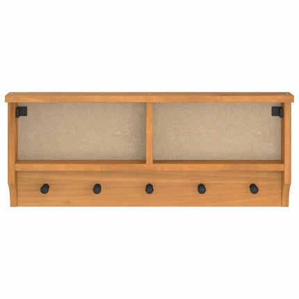 væghængt knagerække SANDNES 87x12x35 cm massivt fyrretræ