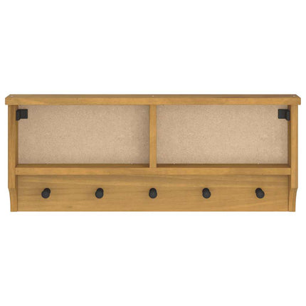 væghængt knagerække SANDNES 87x12x35 cm massivt fyrretræ