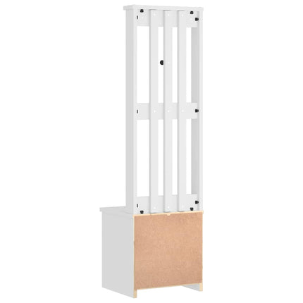 Hall træ SANDNES 45x40x159,5 cm massivt fyrretræ hvid