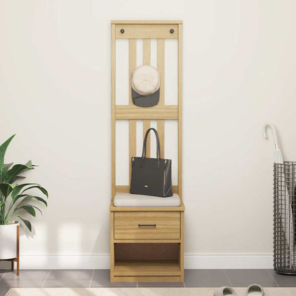 Hall træ SANDNES 45x40x159,5 cm massivt fyrretræ