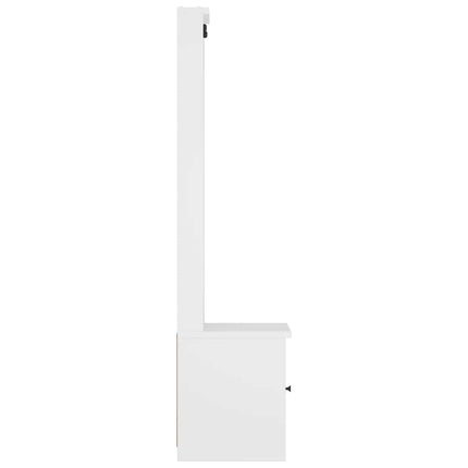 Hall træ SANDNES 45x40x159,5 cm massivt fyrretræ hvid