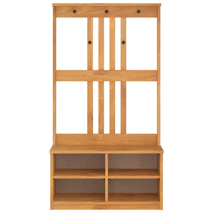 Hall træ SANDNES 87x40x159,5 cm massivt fyrretræ