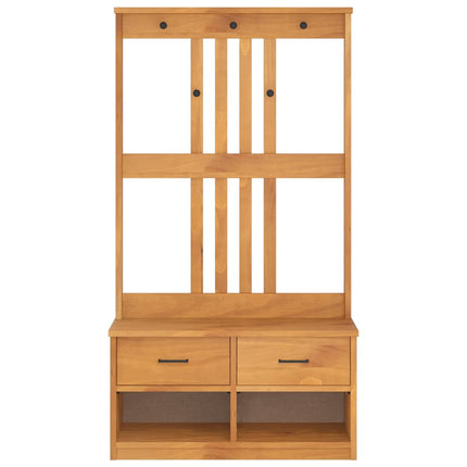 Hall træ SANDNES 87x40x159,5 cm massivt fyrretræ