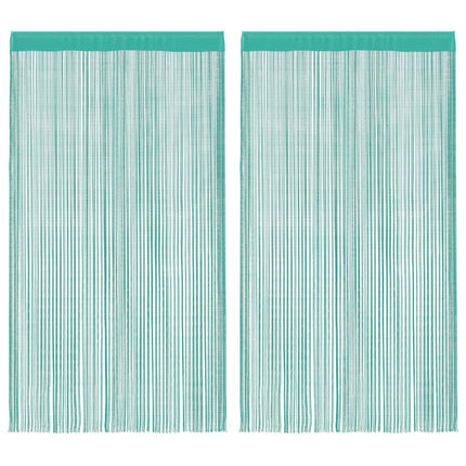 trådgardiner 2 stk. 100x250 cm turkis