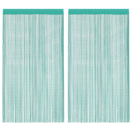 trådgardiner 2 stk. 140x250 cm turkis
