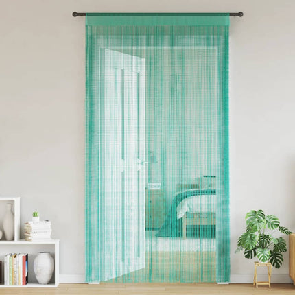 trådgardiner 2 stk. 140x250 cm turkis