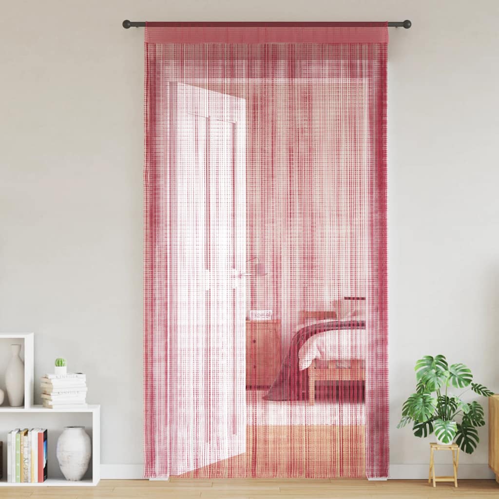 trådgardiner 2 stk. 100x250 cm lyserød