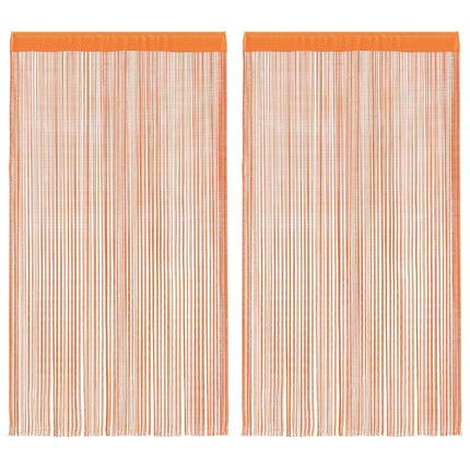 trådgardiner 2 stk. 100x250 cm orange