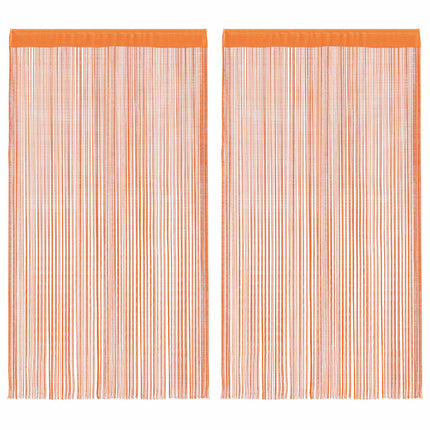 trådgardiner 2 stk. 140x250 cm orange
