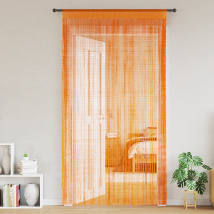 trådgardiner 2 stk. 140x250 cm orange