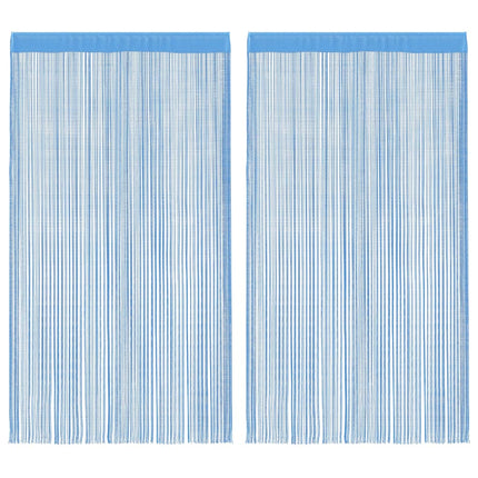trådgardiner 2 stk. 100x250 cm lyseblå