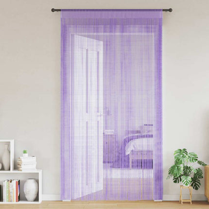 trådgardiner 2 stk. 140x250 cm lilla