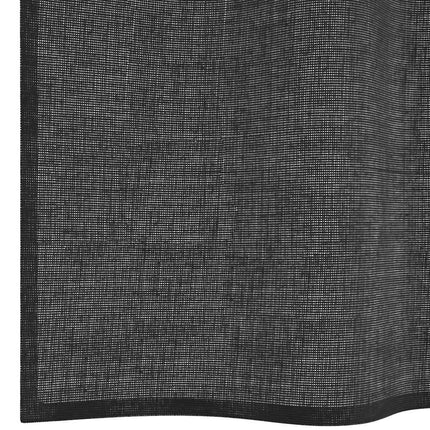 voile-gardiner med øskner 2 stk. 140x140 cm sort