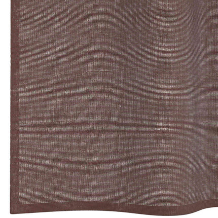 voile-gardiner med øskner 2 stk. 140x225 cm brun