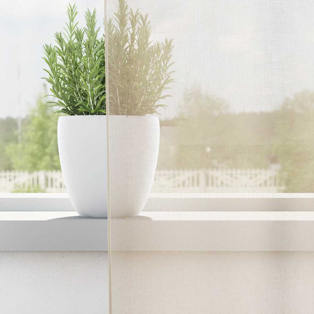 voile-gardiner med øskner 2 stk. 140x175 cm cremefarvet