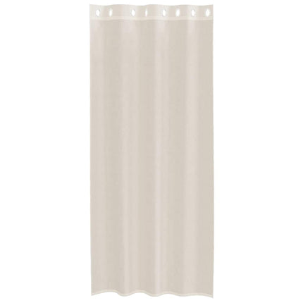 voile-gardiner med øskner 2 stk. 140x245 cm cremefarvet