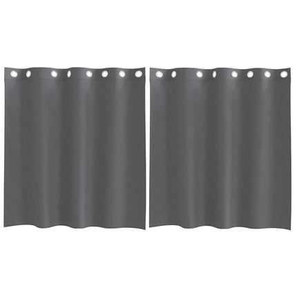 voile-gardiner med øskner 2 stk. 140x140 cm mørkegrå