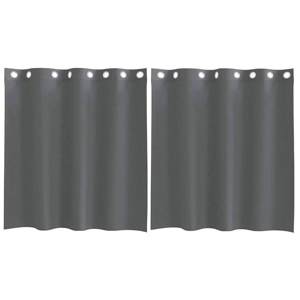 voile-gardiner med øskner 2 stk. 140x140 cm mørkegrå