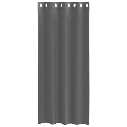 voile-gardiner med øskner 2 stk. 140x225 cm mørkegrå