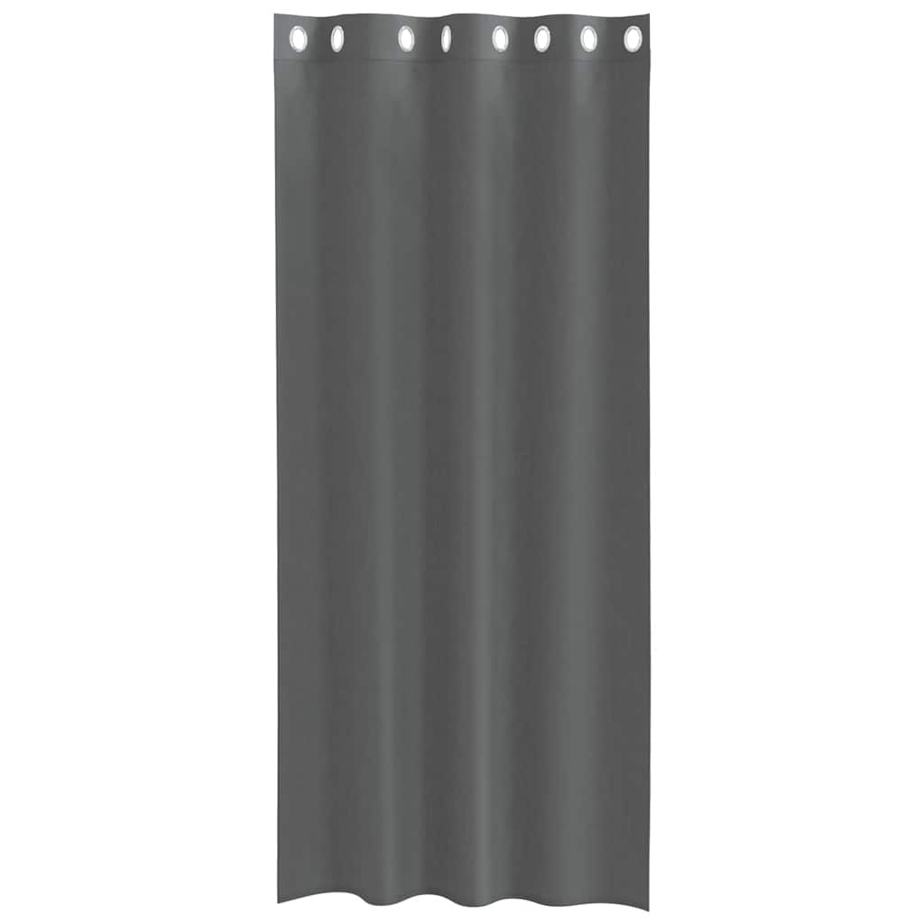 voile-gardiner med øskner 2 stk. 140x225 cm mørkegrå