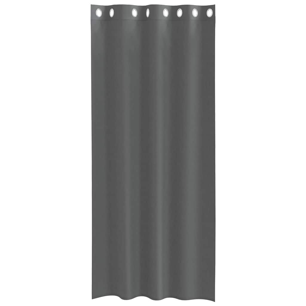 voile-gardiner med øskner 2 stk. 140x245 cm mørkegrå